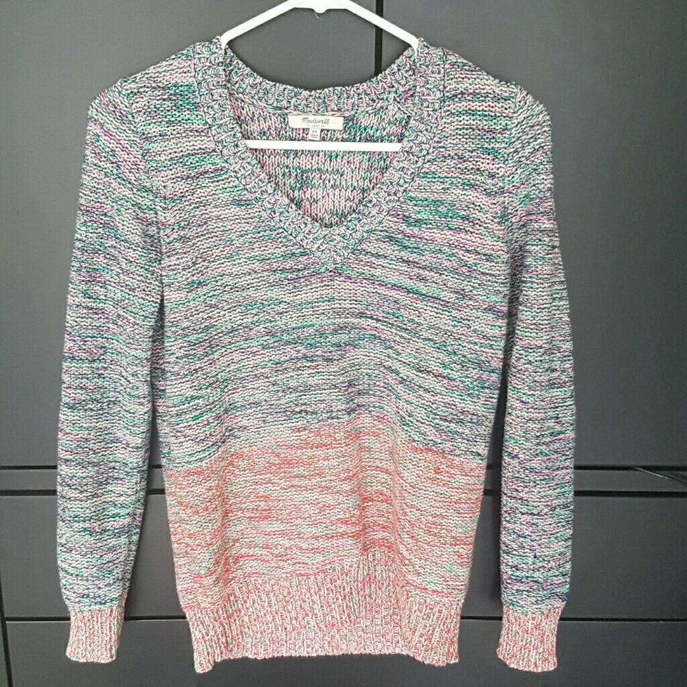 Madewell sweater, spring colors
